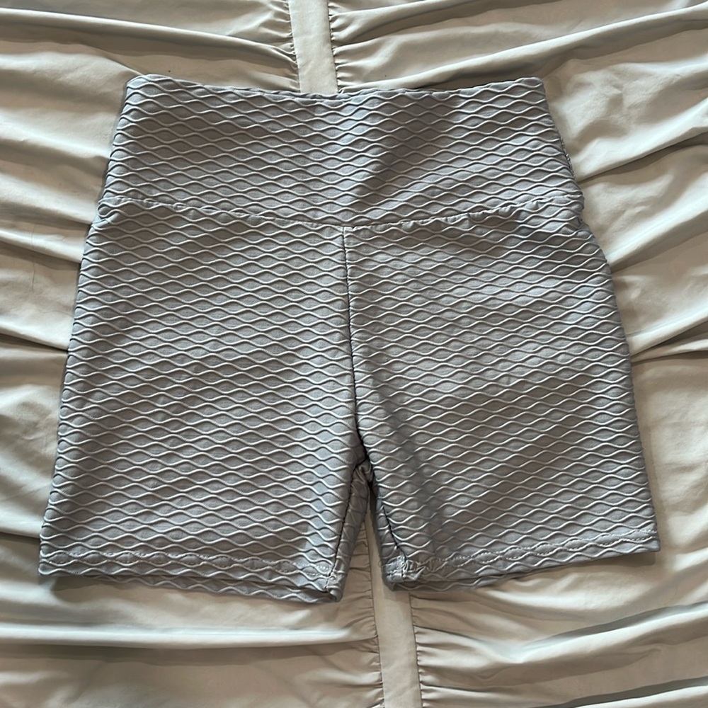 Bella Movement Gray Patterned Workout Shorts